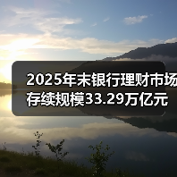 2025年末银行理财市场存续规模33.29万亿元（图3）