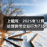 上期所:2025年12月处理异常交易行为73起(图1) 上期所:2025年12月处理异常交易行为73起(图1)