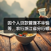 因个人贷款管理不审慎等，农行浙江省分行被罚880万元（图2）