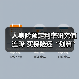 人身险预定利率研究值连降 买保险还“划算”吗(图1) 人身险预定利率研究值连降 买保险还“划算”吗(图1)
