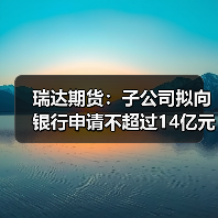 瑞达期货：子公司拟向银行申请不超过14亿元综合授信额度（图1）
