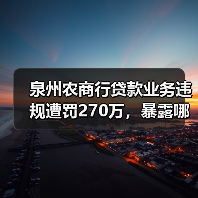 泉州农商行贷款业务违规遭罚270万，暴露哪些监管漏洞？（图3）