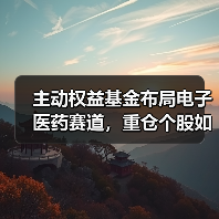 主动权益基金布局电子医药赛道,重仓个股如何抉择?(图1) 主动权益基金布局电子医药赛道,重仓个股如何抉择?(图1)