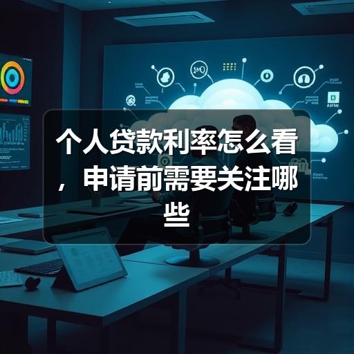 个人贷款利率怎么看,申请前需要关注哪些因素
