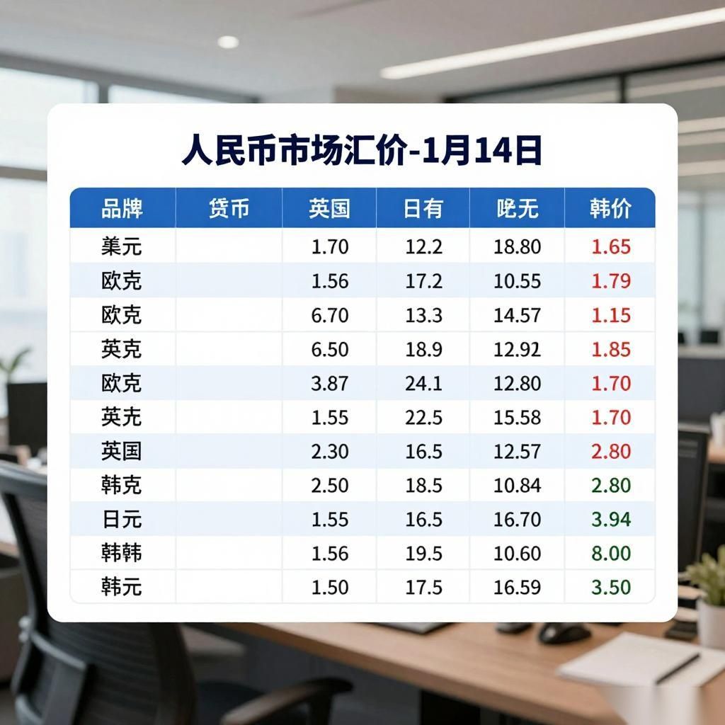 人民币市场汇价(1月14日) 人民币市场汇价(1月14日)